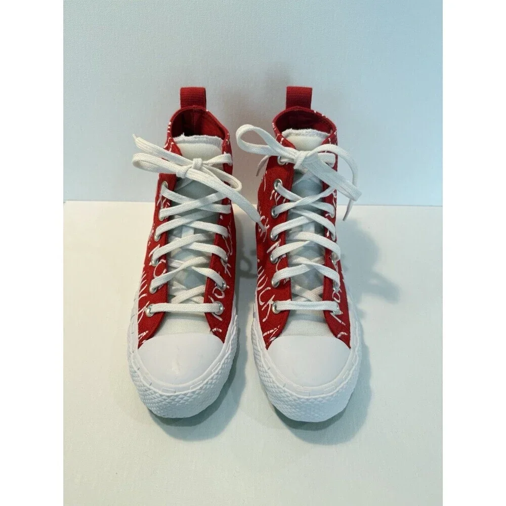 Converse UNT1TL3D High Not A Chuck Boys Size 4.5Y Red Athletic Shoes Sneakers
